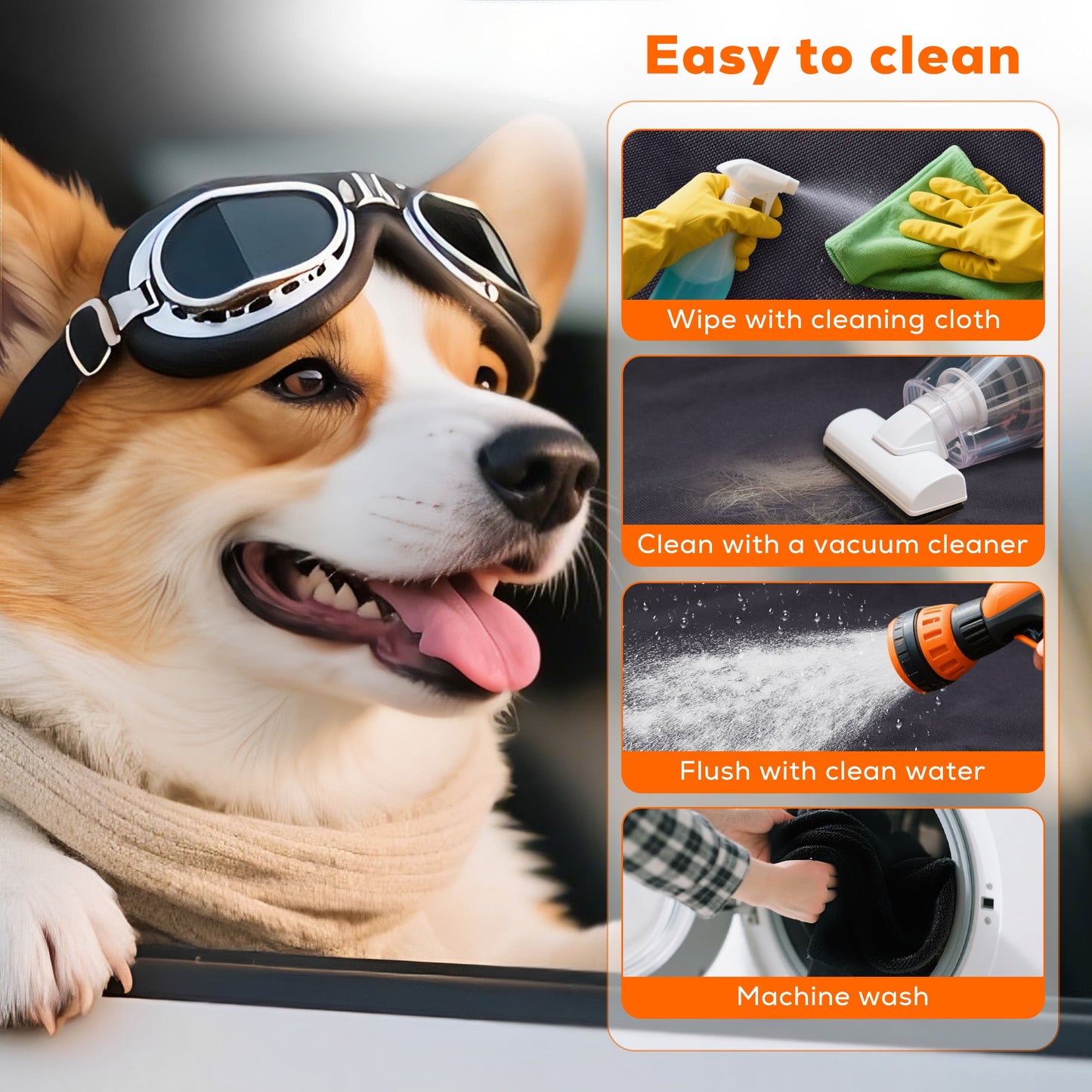 Tolobeve Dog Car Seat Cover for Pets 100% Waterproof Seat Cover Hammock Heavy Duty Scratch Proof Non Slip Durable Soft Back Seat Covers for Cars Trucks and SUVs