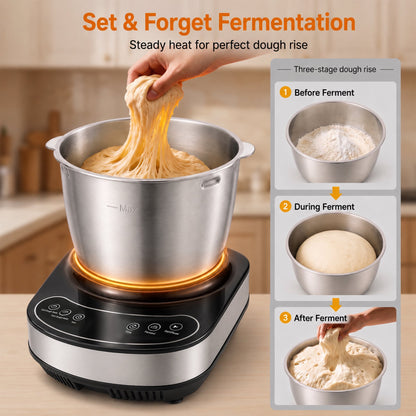 Casualife Automatic Electric Dough Maker, Multi-Functional Dough Mixer with Ferment Mode for Bread and Pizza