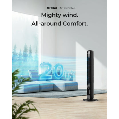 NFTIGB 39 inch Tower Fan, Oscillating Bladeless Floor Fan for Home, 3 Speeds 3 Modes with Remote,New