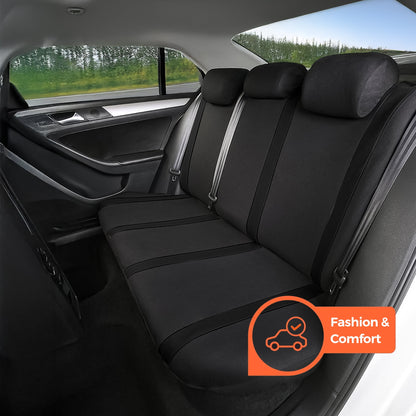 Floray Polyester Car Seat Covers Full Set - Universal Fit for Cars, SUVs, and Trucks