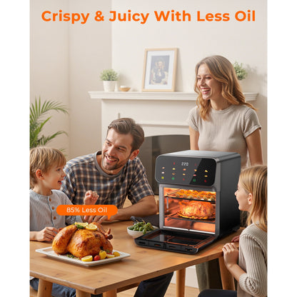 Casualife Air Fryer Oven 12 Qt Max 400F for Cooking, 10 Presets Fry Touch Panel Easy View Window, New BlackCasualife Air Fryer Oven 12 Qt Max 400F for Cooking, 10 Presets Fry Touch Panel Easy View Window, New Black