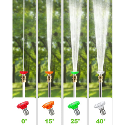 OHHANI Electric Pressure Washer, 2030 PSI Max, 2.4 GPM, 6ft Inlet Hose, 32ft Outlet Hose & Power Cord, 4 Nozzles & Foam Cannon for Car, Patio, Driveway