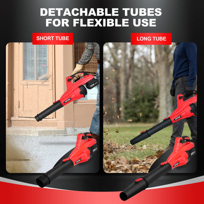 HOTREE Cordless Leaf Blower, 170 MPH 600 CFM Electric Blower with 8 Speeds, 2×2.0Ah Batteries and Charger, Lightweight for Yard, Patio and Dust Cleaning