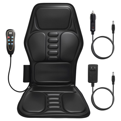 BOKYAN Back Massager, Electric Full Body Massager with Heat, Seat Cushion Massager Vibration Chair Pad for Home Car, Gifts