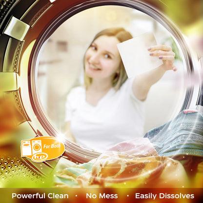 BIMZUC Power Laundry Detergent Sheets 200 ct,up to 400 Small Loads, Eco Ultra-Concentrated Unscente