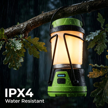 OHHANI Camping Lantern 2000LM 4000mAh Rechargeable Camping Lights with 4 Light Modes for Power Outages, Hiking, Fishing, Tents, Home