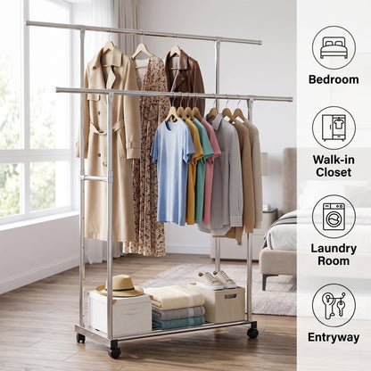 Riousery Wall Mounted Laundry Hamper with Removable Wash Bags, Foldable Double Laundry Basket, No Drill Suction Cup Laundry Organizer