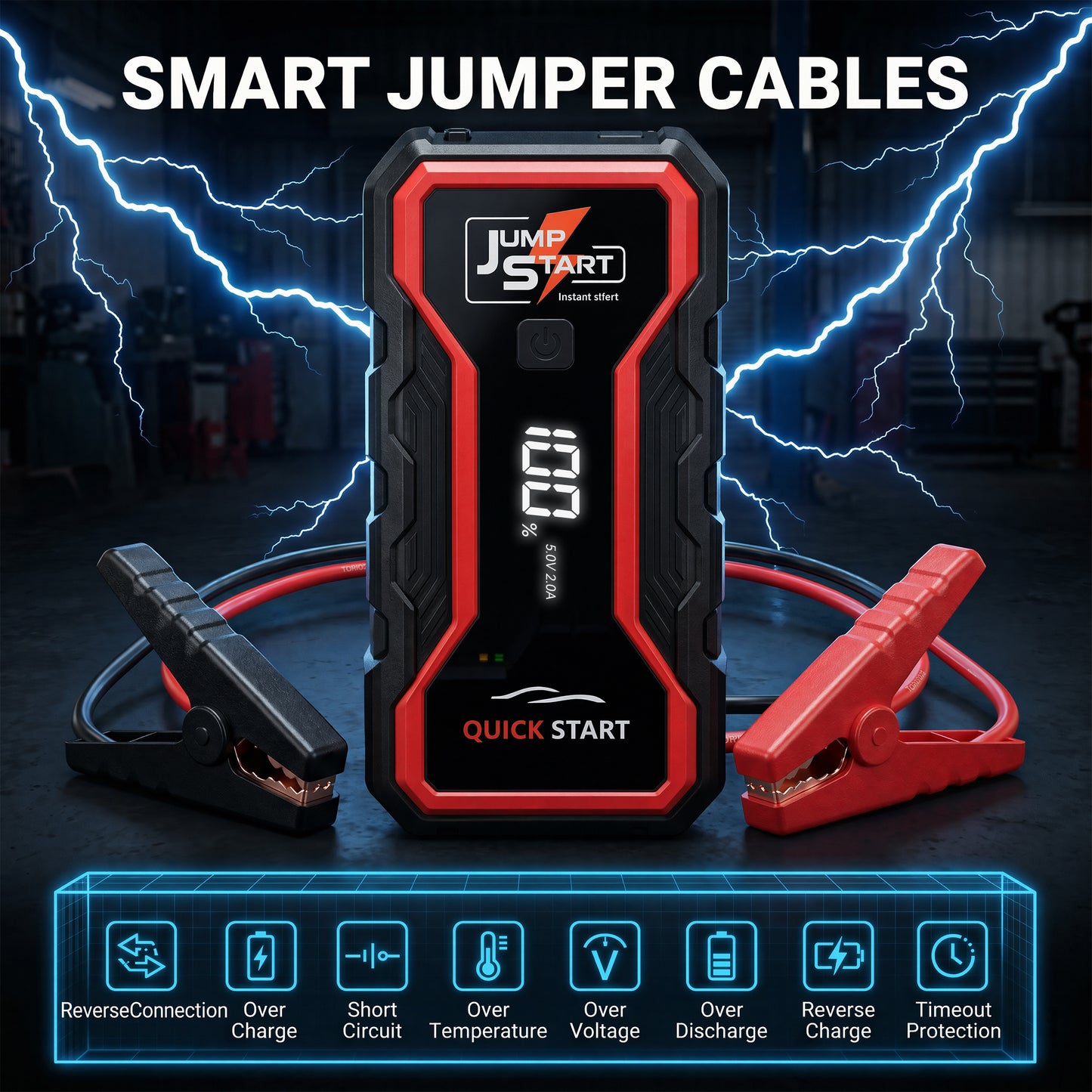 MORSUMA 3200A 12V Peak Car Battery Jump Starter, 28000mAh Battery Jumper Starter Portable, Car Jump Starter Jumper Box for Car Battery Portable