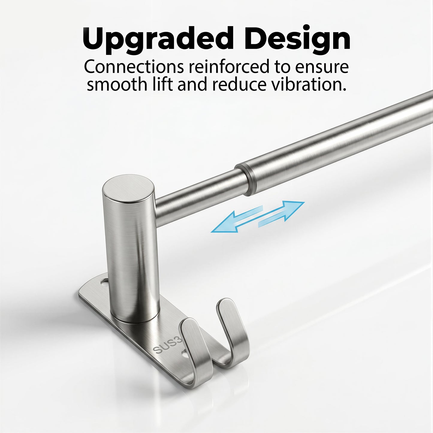 LZSDS Towel Racks for Bathroom Wall Mounted, 304 Stainless Steel Retractable Towel Bar 16-29 in with Hooks