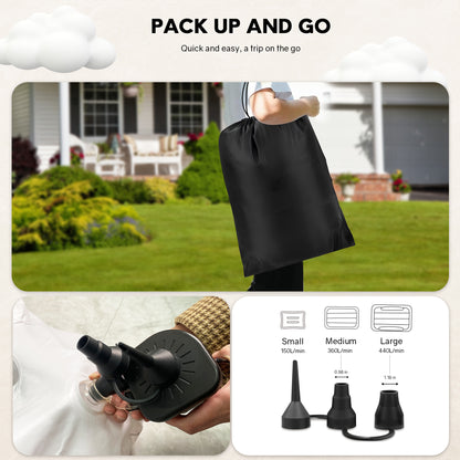 Rupoun Toddler Travel Bed Inflatable Air Mattress for Kids, Baby, Camping, Portable, Gray