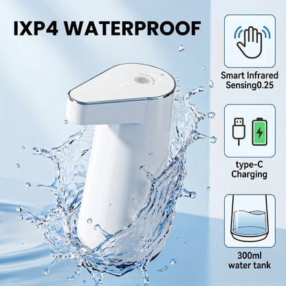 XSAPT Touchless Automatic Soap Dispenser, Rechargeable Foaming Hand Soap Dispenser, 4-Level Wall Mount, 300ml