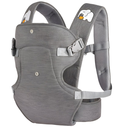 RUPOUN Baby Carrier, Convertible Soft & Cool Baby Carrier, 4-Position, Gray, for Child, Infant, Newborn