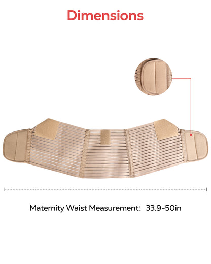 RUPOUN Adjustable Maternity Belly Band – Pregnancy Belt for Back & Pelvic Support, Comfortable for Pregnant Women, Beige
