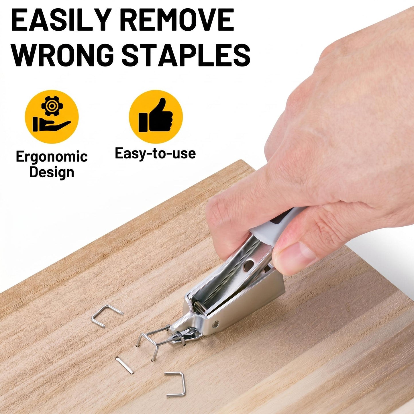 LZSDS 3 in 1 Heavy Duty Staple Gun for Woodworking, Manual Nail Gun Brad Nailer with Remover for Upholstery Carpentry DIY