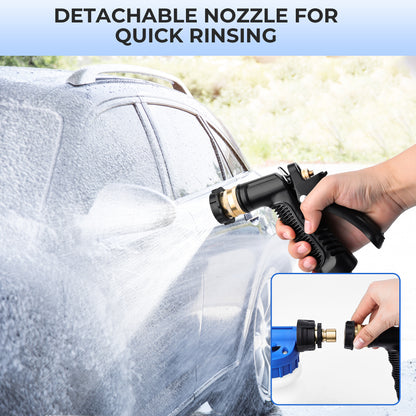 OHHANI Foam Cannon Adjustable Pressure Washer Foam Cannon, Professional Car Wash Gun, Nozzle Accessories, High-Density Cleaning Mitt for Car Washing and House Cleaning, Blue