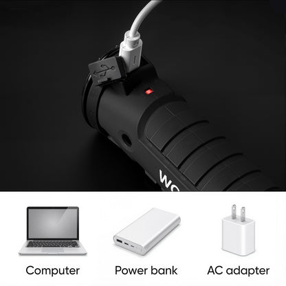 AOLIGO LED Work Light 2 Pack, Rechargeable COB Flashlight with 5 Modes, Magnetic Base and Hook, 360° Rotate, Foldable Portable Waterproof Light for Workshop, Camping, Emergency