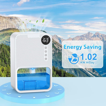 OHHANI Dehumidifier with 85 OZ Large Capacity, Designed for 270 Sq.Ft, Touch Control, Timer and Auto Shut-Off, 90°F & 80%RH, Suitable for Bedrooms Basements and Garages