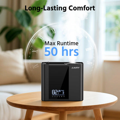 Lairy 5L Humidifiers for Bedroom, Smart Cool Mist for Large Room, 8H Timer Quiet Runtime for Baby, Plant, Black
