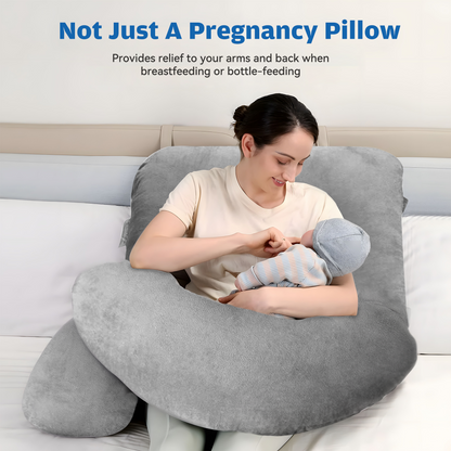 RUPOUN Pregnancy Pillow U Shaped Full Body Soft Maternity Pillow 70 Inch with Removable Velvet Cover