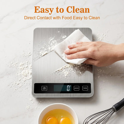 M Buder 33lb Digital Kitchen Scale, 6 Units High Precision Food Scale with LCD Display for Meal Prep, Baking, Cooking