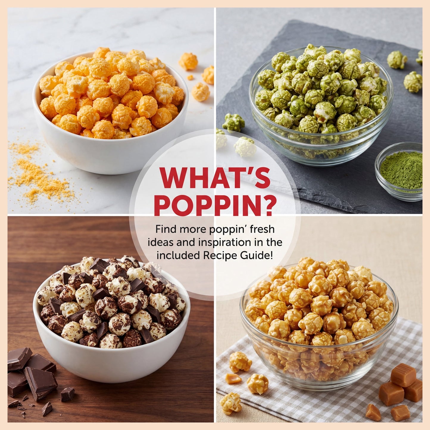 Casualife Air Popcorn Maker, Oil-Free Hot Air Popper, 8-Cup Capacity, One-Button Operation