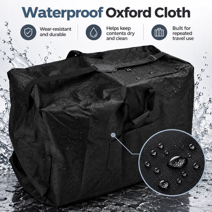 GONCON Foldable Wheelchair Bag Waterproof Large Capacity Oxford Cloth Travel Carrier for Travel Outdoor Black, 45.3 x 31.5 x 15.7 inches / 115 x 80 x 40 cm