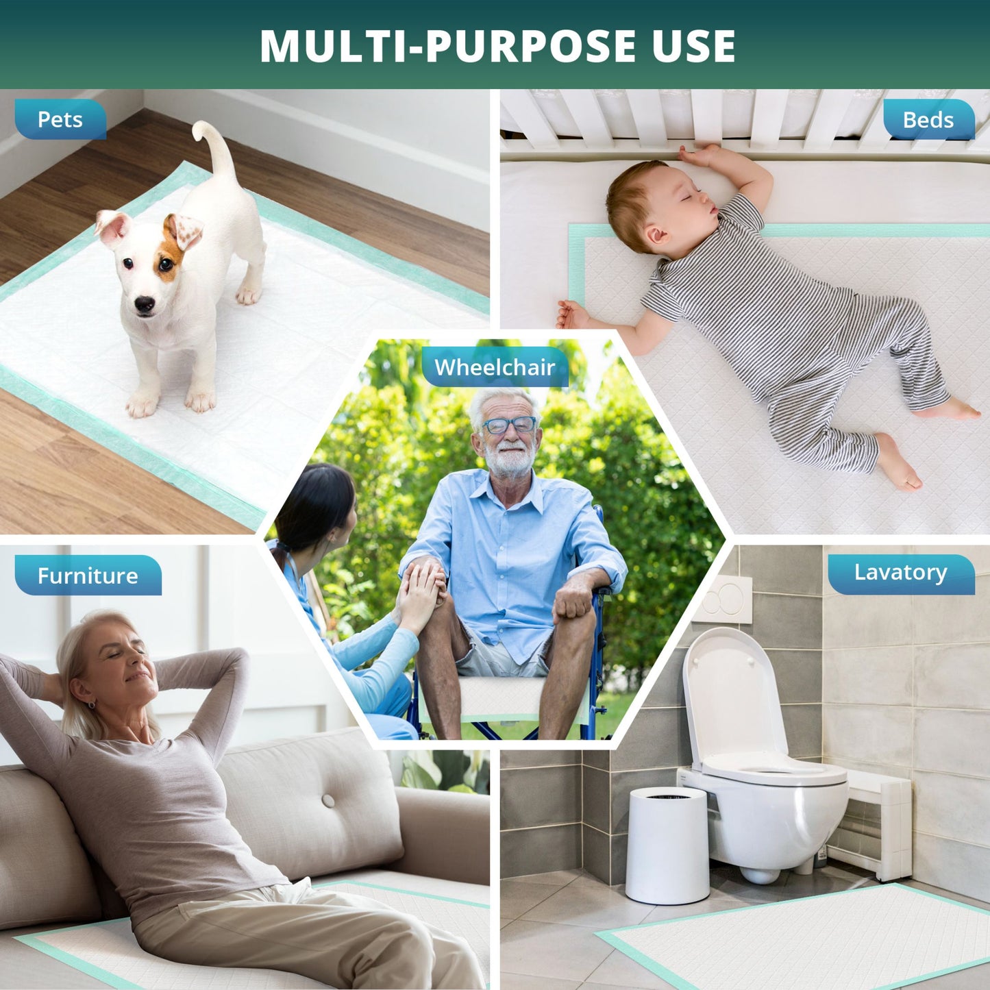 BOKYAN Bed Pads for Incontinence Disposable, 30 x 36 Waterproof Underpads, Maximum Absorbent Unisex Large Chucks Pad, Bed Liners Chux for Adults, Kids and Pets, XL (100 Count)