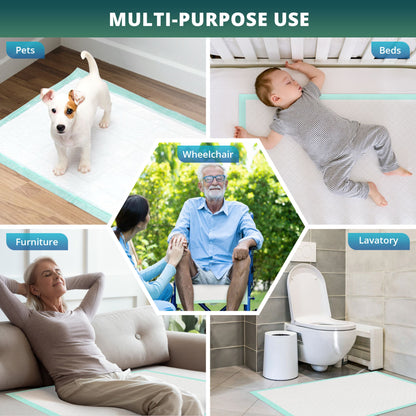 BOKYAN Bed Pads for Incontinence Disposable, 30 x 36 Waterproof Underpads, Maximum Absorbent Unisex Large Chucks Pad, Bed Liners Chux for Adults, Kids and Pets, XL (100 Count)