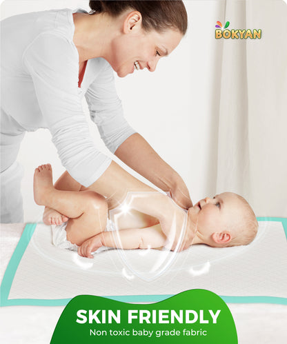 BOKYAN Disposable Bed Pads 23” x 36”, Underpads for Incontinence Waterproof Chucks Pad, Large Bed Liners Chux for Adults, Kids, and Pets, 12Ct