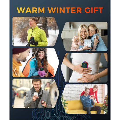 Madala Hand Warmers, 10000Mah Hand Warmers Rechargeable, 7 Changing Colors Lights Electric Hand Warmers, Reusable Hand Warmer for Raynauds, Outdoors, Hunting, Golf, Camping, Women Mens Gifts(Green)