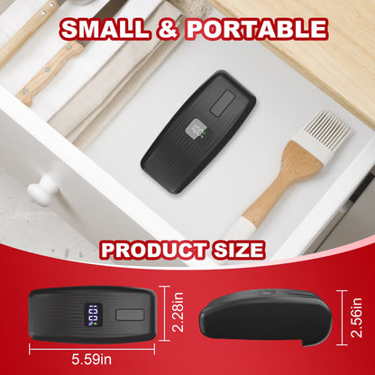 Suodoka Electric Can Opener, USB Rechargeable with LED Display, One-Touch Operation, Smooth Edge, Hands-Free for Kitchen, Seniors & Arthritis Users, Black