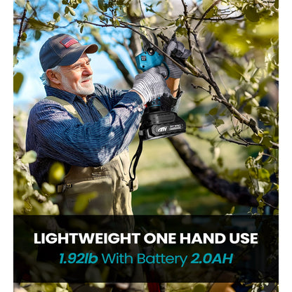 HOTREE Cordless Electric Pruning Shears with 2 Batteries, Adjustable 0.8 to 1.2 Inch Cutting Capacity and LCD Display for Garden