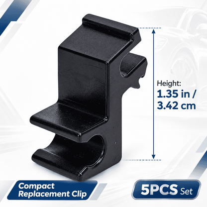 GigBu 5-Pack Tonneau Cover Prop Rod Clips, Replacement for Hard Folding Truck Bed Covers, Plastic