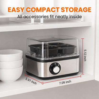 ICETear Electric Egg Cooker, 8 Egg Capacity Rapid Egg Steamer with Auto Shut Off, BPA Free for Soft Medium Hard Boiled Eggs & Egg Custard