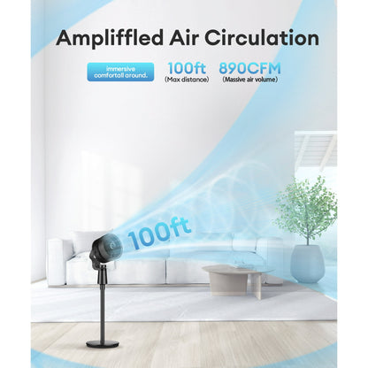 NFTIGB Pedestal Fans with Remote,75°+75° Oscillating Air Circulator Fan, 3 Speeds 3 Modes, 2025 New