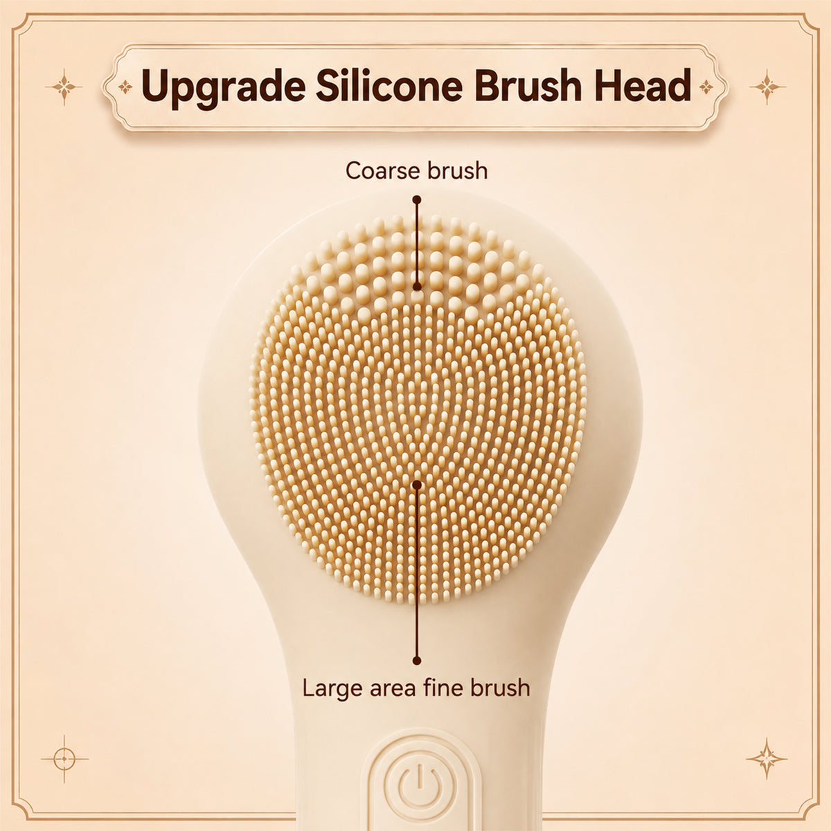 XSAPT Silicone Facial Cleansing Brush, 3-Speed Heated Face Scrubber, 5.63-inch