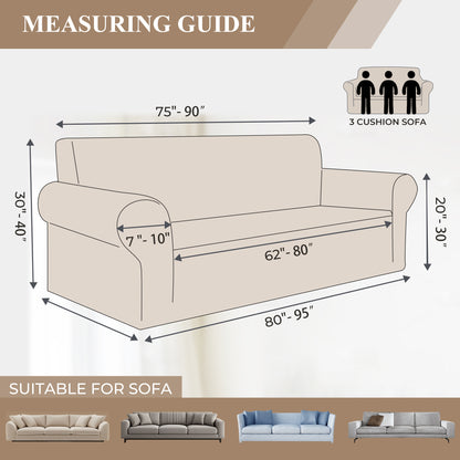 WEENEED Sofa Cover Non Slip Couch Cover Stretch Slipcover Leakproof Couch Protector for Kids Dogs Cats Pets, Dark Gray