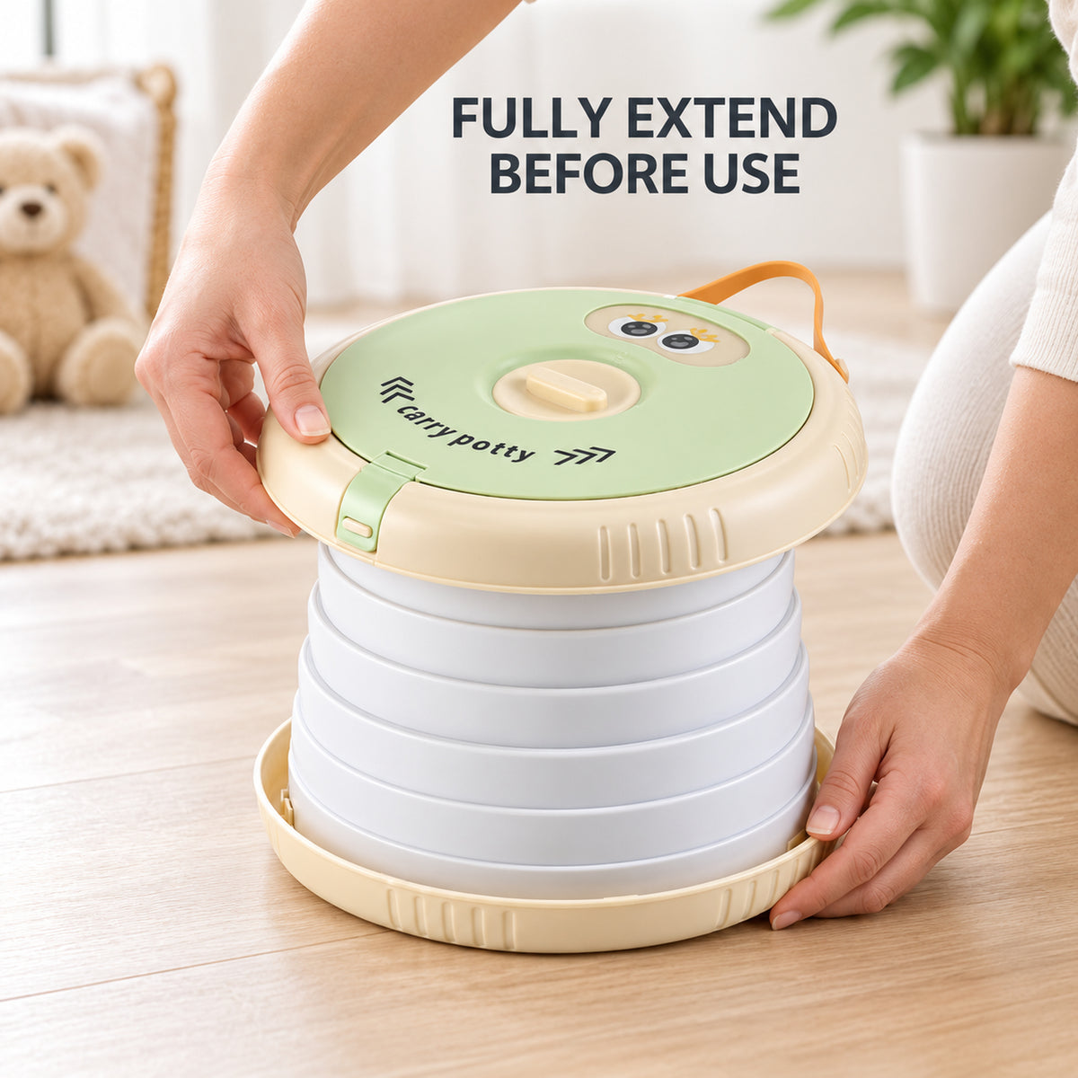 ZNQPLF Portable Potty for Toddlers, Foldable Travel Toilet for Potty Training, Mint Green