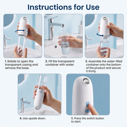 LZSDS Portable Bidet Electric 3 Mode, Travel Bidet with 11 Hole Nozzle Type C Rechargeable for Personal Hygiene