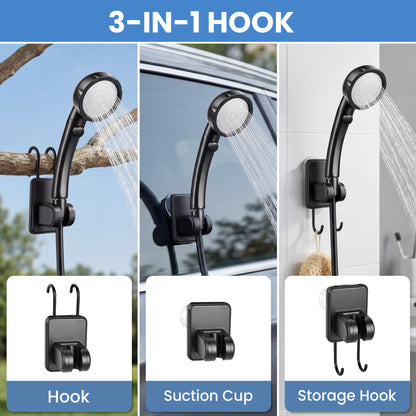 OHHANI Portable Shower for Camping LED Display 6000mAh Large Capacity Foldable Bucket for Hiking, RV, Traveling, Car Washing