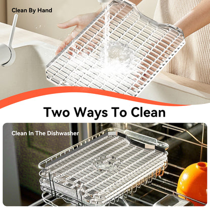 M Buder Food Dehydrator Machine 5 Tray, Adjustable Timer and Temperature, for Drying Jerky and Fruits, Black