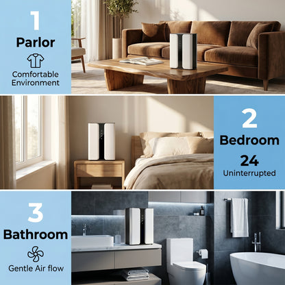 Reelexia Home Dehumidifier with 100 oz Large Water Tank, 1000 sq.ft Dehumidifiers for Bathroom, with Relaxing Ambient Light,Touchscreen Display