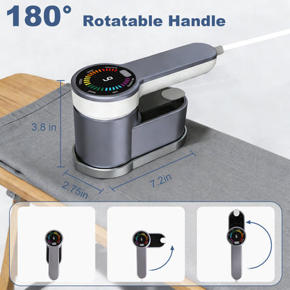 Riousery 2-in-1 Handheld Steamer & Iron, 1200W Fast Heat-Up, 6 Fabric Modes, 120ML Tank, 180° Swivel Handle, for Home, Travel & Dorm