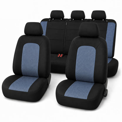 FLORAY Universal Car Seat Covers Full Set, 3D Breathable Mesh Auto Seat Protectors for Sedans & Compact SUVs, Airbag Compatible, Black & Gray