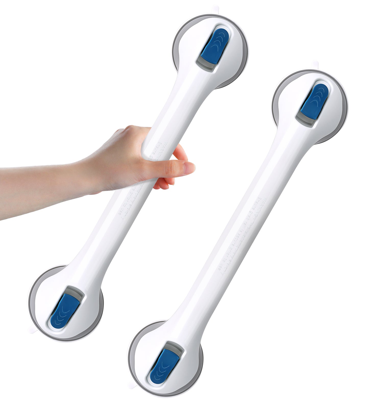 Hodvit 2 Piece 16" Shower Grab Bar, Glow-in-the-Dark Shower Handle with Power Suction Cup Grip for Seniors, Weight Capacity 200 lbs,New