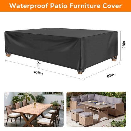 OHHANI Patio Furniture Covers Waterproof Outdoor Couch Sectional Sofa Set Cover 108" x 82" x 28"