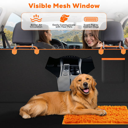 Tolobeve Dog Car Seat Cover for Pets 100% Waterproof Seat Cover Hammock Heavy Duty Scratch Proof Non Slip Durable Soft Back Seat Covers for Cars Trucks and SUVs