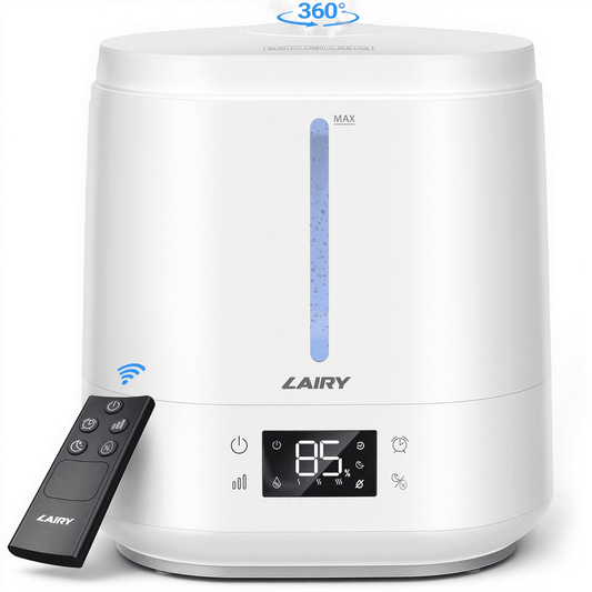Lairy 6L Top Fill Humidifiers for Bedroom, 28 dB Quiet Supersized Cool Mist Humidifiers for Large Room, Air Humidifier for Home, Night Light, Ultrasonic