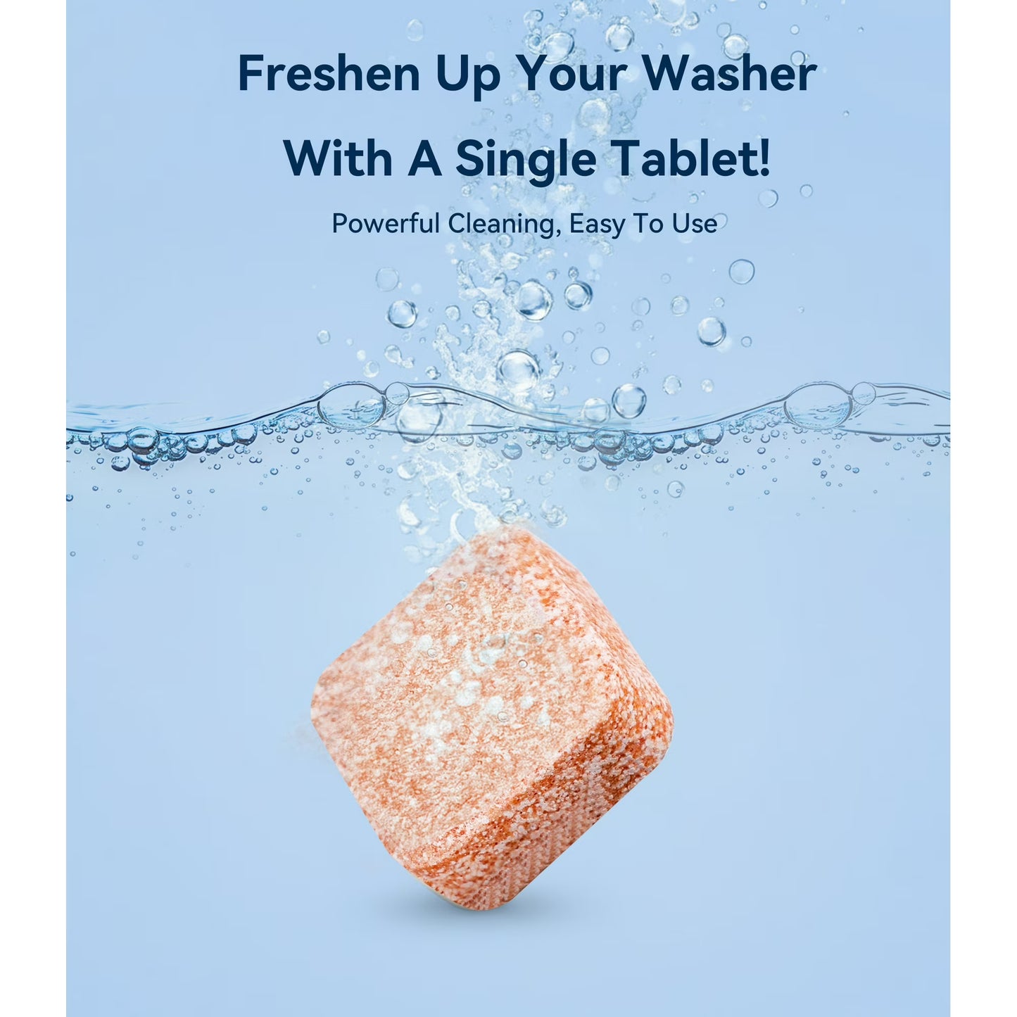 FVSA Washing Machine Cleaner Tablets, Deep Cleaning Odor Eliminator for Front and Top Load HE Washers, 12 Count