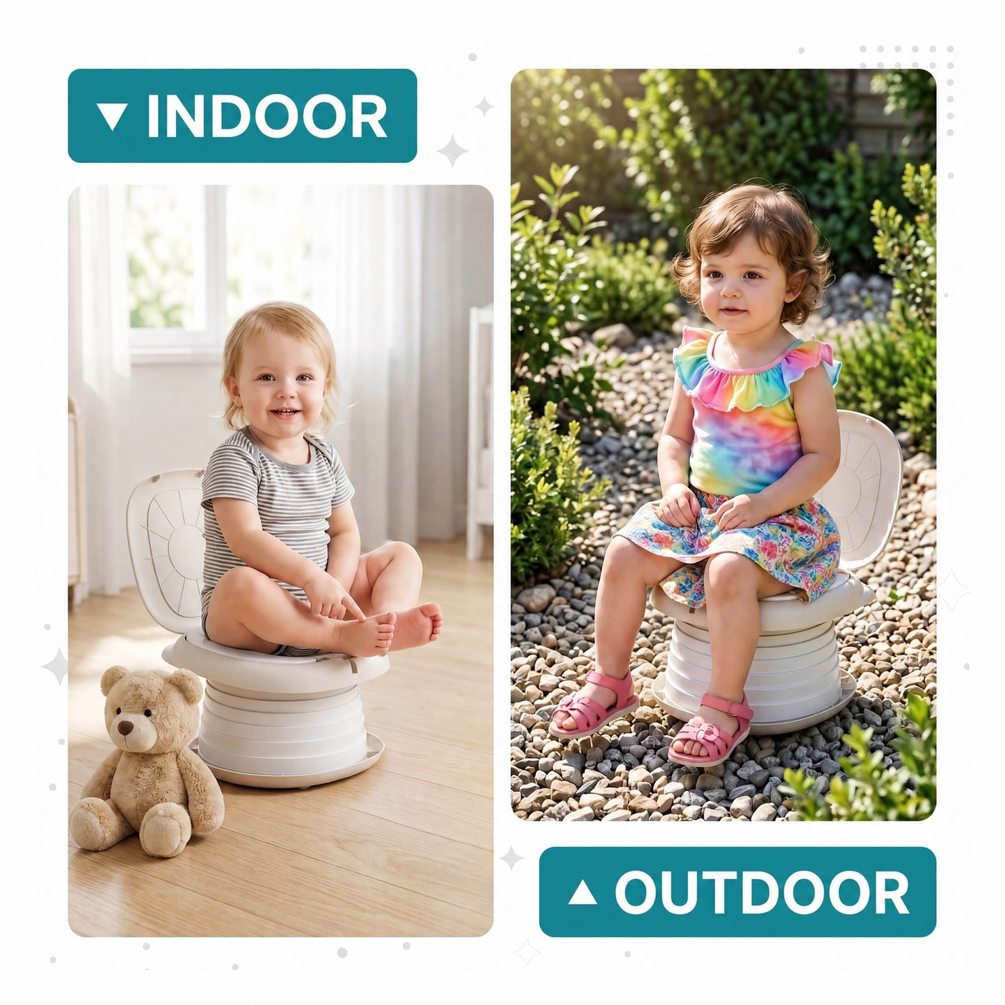 ZNQPLF Foldable Training Toilet, Portable Toilet for Kids, Travel Potty for Car Camping Outdoor Indoor.